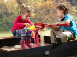 AXI Sandkasten Amy Aus Holz Mit Abdeckplane In Anthrazit & Braun | Sand Kasten Mit Abdeckung Für Kinder Mit Sitzbank, Sitzecken & Stauraum | 115 X 115 Cm -Bestintex Geschaft a768651d62a29897364fa81327aa95b9