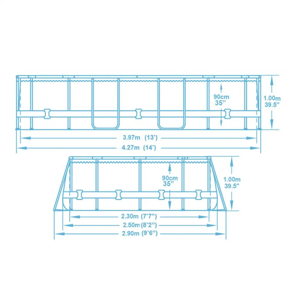 Bestway 56620 Power Steel Oval Oberirdischer Pool 427x250x100cmHöhe (cm): 100, Breite (cm): 427, Zusammensetzung: PVC, Länge (cm): 250, Gestalten: Oval, Maße: 4 - 4,99 M, Filterpumpe: 58383 10 Bestway 56620 Power Steel Oval Oberirdischer Pool 427x250x100cmHöhe (cm): 100, Breite (cm): 427, Zusammensetzung: PVC, Länge (cm): 250, Gestalten: Oval, Maße: 4 - 4,99 M, Filterpumpe: 58383 – Bild 8