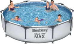 Bestway® Steel Pro MAX™ Frame Pool Ohne Pumpe Ø 305 X 76 Cm, Lichtgrau, Rund -Bestintex Geschaft a8dfb3ba1a535d1f774e5ac4c4ceef89