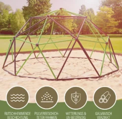 Klettergerüst 305x305x155cm DomeClimber Kinder Kletterkuppel Geodome 10FT - Blau/grün -Bestintex Geschaft a9dca8f862159e93a89ee0bed04df5ce