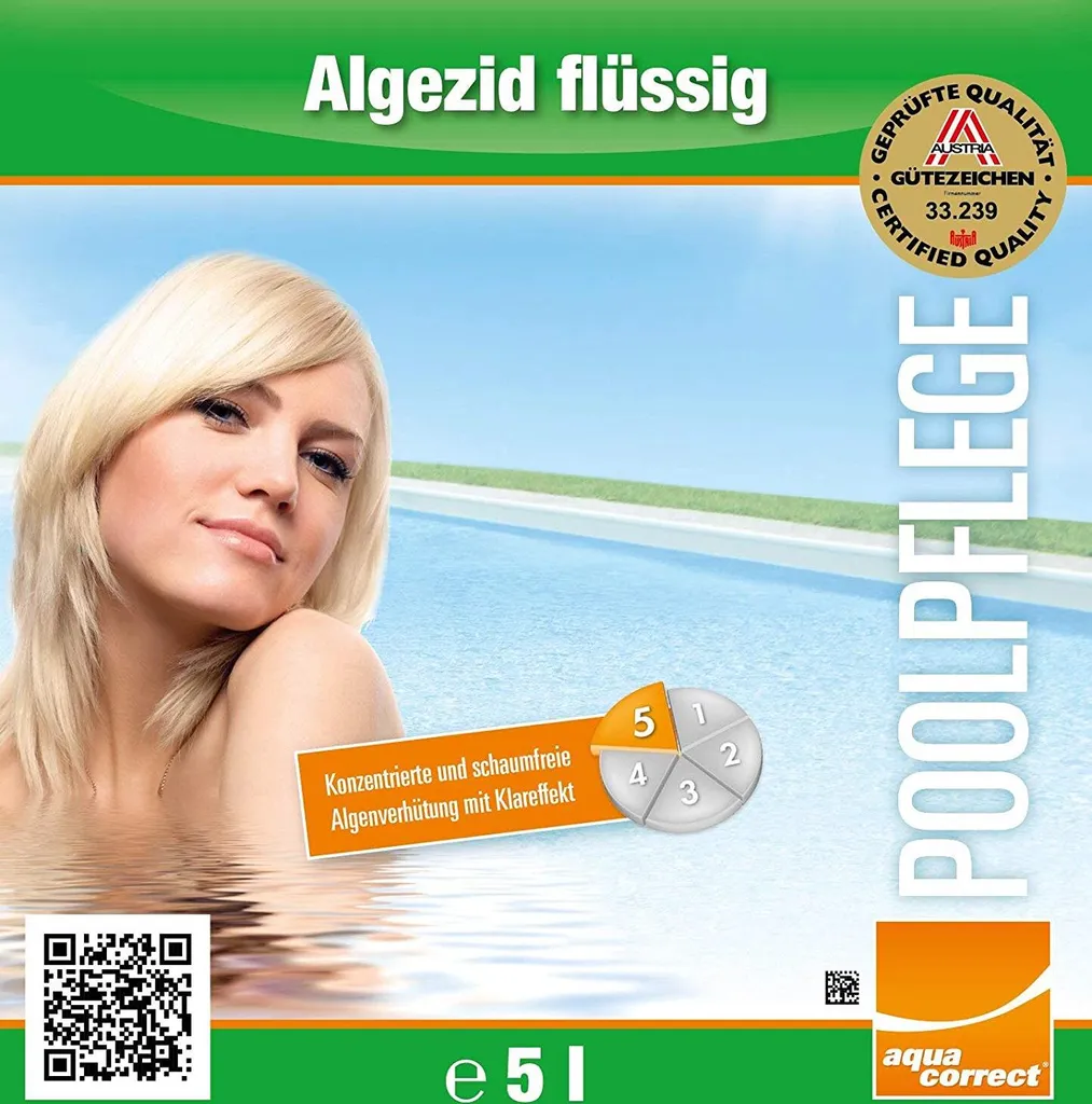 Steinbach Poolpflege Algezid 5 L, Algenverhütung, Flüssig 11 Steinbach Poolpflege Algezid 5 L, Algenverhütung, Flüssig – Bild 9