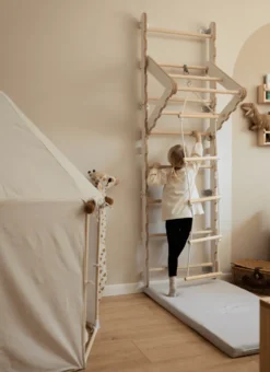 MAMOI® Klettergerüst Indoor, Sprossenwand Für Kinderzimmer, Turnringe Kinder Für Klettern, Kletterwand Und Spielgeräte, Turngeräte Mit Klimmzugstange Für Drinnen, Sportgeräte Ab 3 Jahren -Bestintex Geschaft aa98e854d1fd2d62af7617a5eca9e2d2