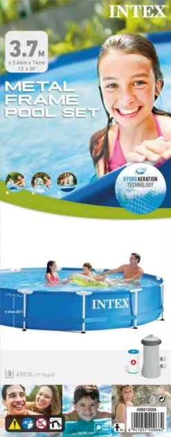 INTEX Metal Frame Set Zwembad Incl. Filterpomp (Ø:366cm. H:76cm) -Bestintex Geschaft aa9ccd0dfe8285bff9ac927a5e143199