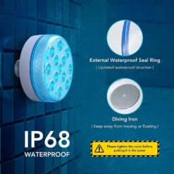 4-er/set 7cm Poolbeleuchtung Mit Saugnapf Unterwasser Licht 13-LED Wasserdichte Tauchen Licht Fernbedienung -Bestintex Geschaft aae5ee2b9555c2d126ffd9f70851c8c9