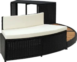 VidaXL Whirlpool-Umrandung Schwarz Poly Rattan Und Akazienholz -Bestintex Geschaft ab83d120a59cb7f7f05e84d7764504e3