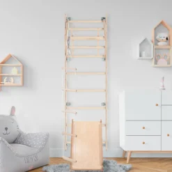 MAMOI® Klettergerüst Indoor, Sprossenwand Für Kinderzimmer, Kletterwand Und Spielgeräte Mit Rutsche, Turngeräte Mit Klimmzugstange Für Drinnen, Sportgeräte Ab 3 Jahren -Bestintex Geschaft ab91c46d6749ae150d29891d2b4958bb