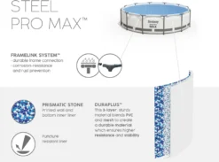 Bestway 56408 Rund Aufstellpool Stahl Pro Max 305x76 CmGestalten: Rund, Maße: 3 - 3,99 M, Filterpumpe: 58381 -Bestintex Geschaft ad43c8a5b6c70908dcf92a47926a2d12