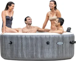 Intex Pool PureSPA 28440 Bubble 'Greywood Deluxe' Rund, 196/145cm Durchmesser (außen/innen) -Bestintex Geschaft ad639c441556d4c91431b4971dc0051a