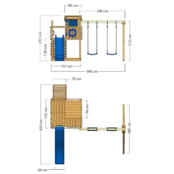 WICKEY Spielturm Klettergerüst Smart Camp Mit Schaukel & Rutsche, Baumhaus Mit Sandkasten, Kletterleiter & Spiel-Zubehör - Blau 18 WICKEY Spielturm Klettergerüst Smart Camp Mit Schaukel & Rutsche, Baumhaus Mit Sandkasten, Kletterleiter & Spiel-Zubehör - Blau -Bestintex Geschaft ad761160e470d2983ee274481c7233c0