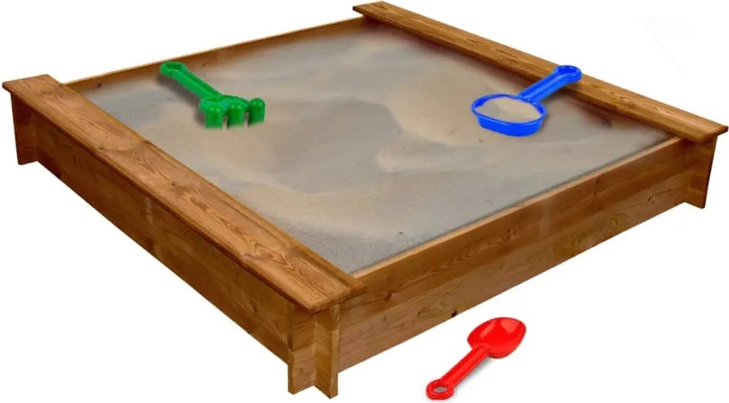 VidaXL Sandkasten Holz Quadratisch 4 VidaXL Sandkasten Holz Quadratisch – Bild 2