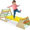 COSTWAY 3 In 1 Kletterdreieck & Leiter & Rutsche, Klettergerüst Mit Doppelseitigen Rampe, Sprossendreieck Zum Klettern Und Rutschen, Für Kleinkinder Ab 3 Jahren -Bestintex Geschaft afeaf8ce4bb81a89df127706c0900c09