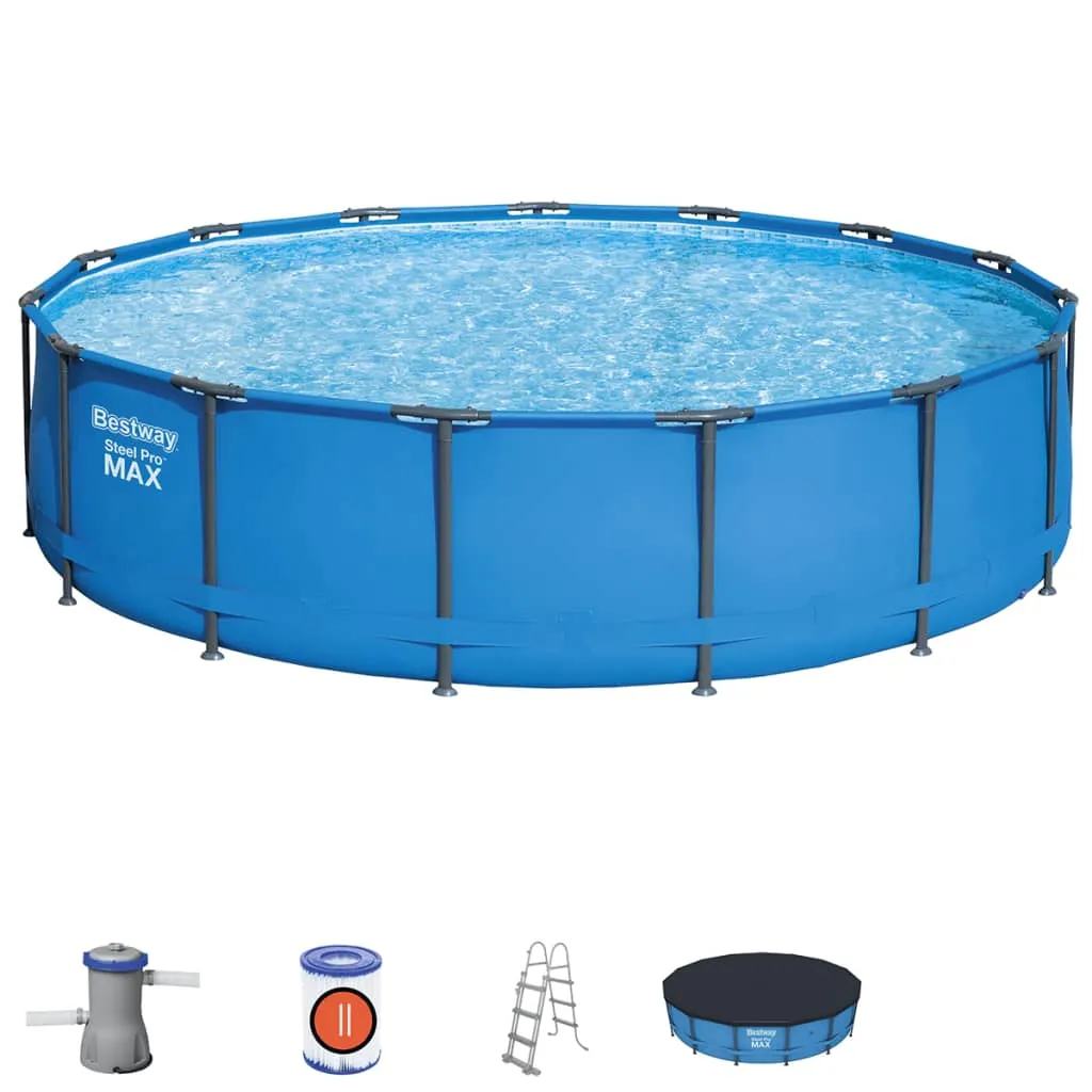 Bestway Frame Pool “Steel Pro™” Set 457x107 Cm - Rund - 14.970 L; 56488 16 Bestway Frame Pool “Steel Pro™” Set 457x107 Cm - Rund - 14.970 L; 56488 – Bild 14