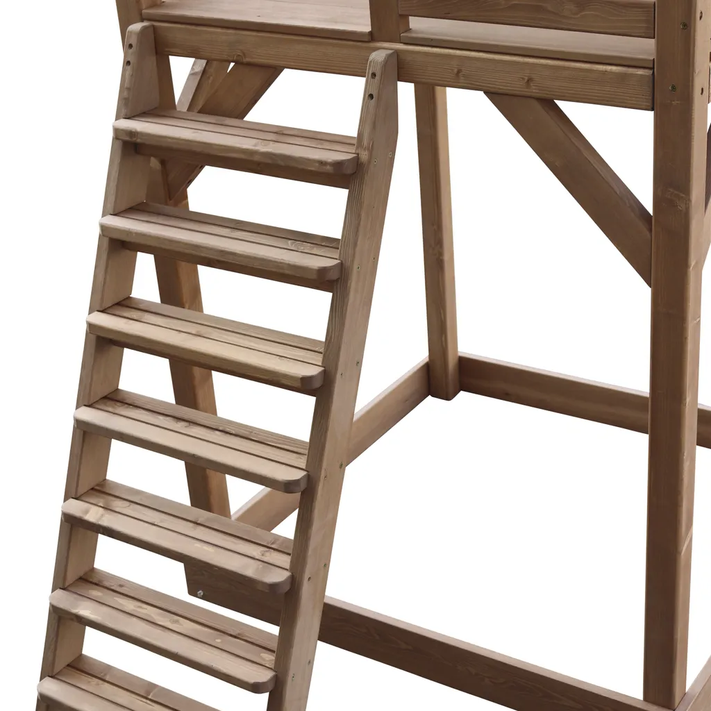 AXI Beach Tower Spielturm Aus Holz In Braun | Spielhaus Für Kinder Mit Grauer Rutsche Und Sandkasten | Stelzenhaus Für Den Garten 12 AXI Beach Tower Spielturm Aus Holz In Braun | Spielhaus Für Kinder Mit Grauer Rutsche Und Sandkasten | Stelzenhaus Für Den Garten – Bild 10