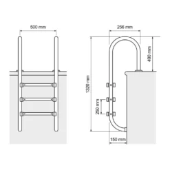 Poolleiter Pool Leiter Schwimmbadleiter 3 Stufen Enger Holmbogen Edelstahl -Bestintex Geschaft b0fb9879f69ba222eea730af4fc2b9c3