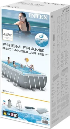INTEX Prism Frame Swimmingpool-Set Rechteckig 488x244x107 Cm 26792GN -Bestintex Geschaft b17ed6412175f738c3e11e11aeb9866a