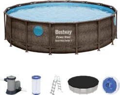 Bestway Power Steel™ Frame Pool Komplett-Set, Rund, 488x122cm, 56725 -Bestintex Geschaft b2f833dbbe5a6fd484c14f89d21bda7d