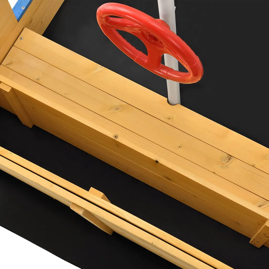 Juskys Sandkasten Käpt’n Pit - Piratenschiff Boot Aus Holz – Große Kinder Sandkiste Für Den Garten Mit Bodenplane Und Sitzbank, Outdoor Sandbox 11 Juskys Sandkasten Käpt’n Pit - Piratenschiff Boot Aus Holz – Große Kinder Sandkiste Für Den Garten Mit Bodenplane Und Sitzbank, Outdoor Sandbox – Bild 9