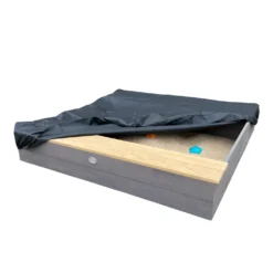 AXI Evy Sandkasten Aus Holz Mit Wasserbehälter, Sitzbank & Stauraum | Sandbox Für Kinder In Grau & Braun Mit Abdeckung & Plane | 119 X 117 Cm -Bestintex Geschaft b3d51124e6e6838354dd084a6f81d5ef