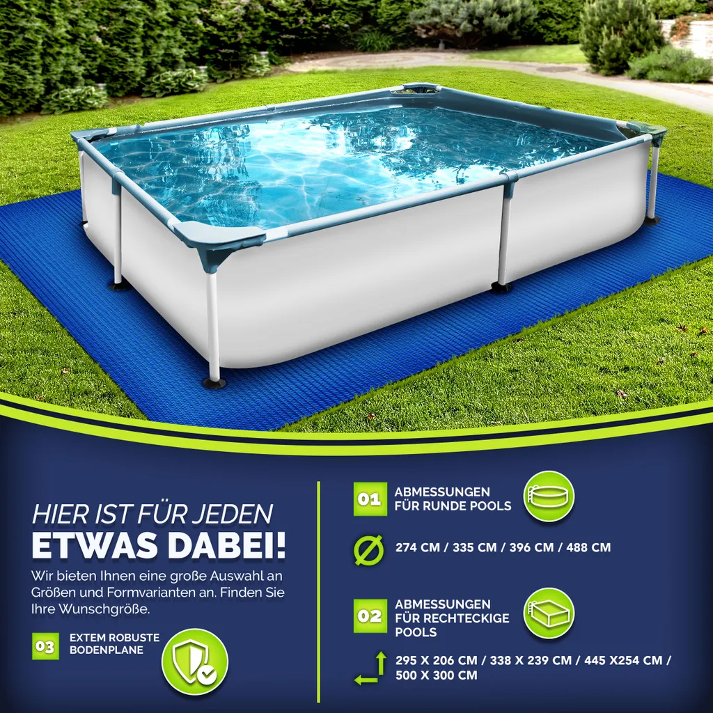 Tillvex Poolunterlage 396 X 396 Cm Bodenplane Bodenschutzplane Pool Bodenschutz Folie 9 Tillvex Poolunterlage 396 X 396 Cm Bodenplane Bodenschutzplane Pool Bodenschutz Folie – Bild 7