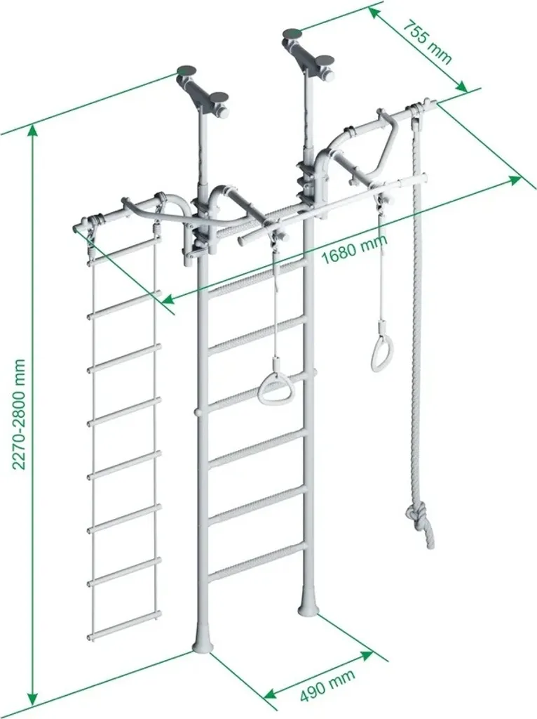 Wallbarz Sprossenwand Transformer 7D In Weiß ,EG-KSK-007W 9 Wallbarz Sprossenwand Transformer 7D In Weiß ,EG-KSK-007W – Bild 7