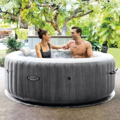 Intex Pool PureSPA 28440 Bubble 'Greywood Deluxe' Rund, 196/145cm Durchmesser (außen/innen) -Bestintex Geschaft b60c8c1146d419a031b9aa45e4cc8a78