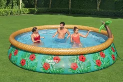 Bestway Fast Set™ Pool-Set Mit Filterpumpe "Paradise Palms", Rund, 457x84cm, 57416 -Bestintex Geschaft b69a2d6c5f886e6f8f8b78d6ef35fe89