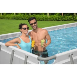 Bestway® Power Steel™ Frame Pool Komplett-Set Mit Filterpumpe 640 X 274 X 132 Cm , Lichtgrau, Eckig -Bestintex Geschaft b7a3759a125967dbe3e9728e4a04422a