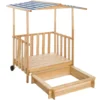 Tectake Sandkasten Und Spielveranda Mit Dach 106x105x137cm - Blau -Bestintex Geschaft b938fac6672265816226de094632edf2