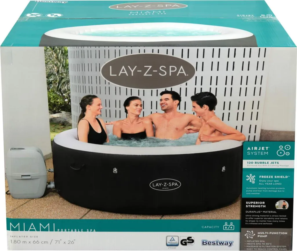 Bestway Whirlpool Lay-Z-Spa Miami AirJet 180 X 66 Cm Jacuzzi 8 Bestway Whirlpool Lay-Z-Spa Miami AirJet 180 X 66 Cm Jacuzzi – Bild 6