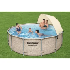 Bestway Power Steel™ Frame Pool Komplett-Set, Rund, 396x107cm, 5614V 30 Bestway Power Steel™ Frame Pool Komplett-Set, Rund, 396x107cm, 5614V -Bestintex Geschaft bbf0e649be9423fa1108f6805a7cbcc4