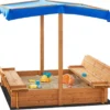 Sandkasten Kellenhusen Mit Dach 120 X 120 X 120 Cm Sandbox Mit 2 Klappbaren Sitzbänke Holzsandkasten Sandkiste Tannenholz -Bestintex Geschaft bc3bebfd8bda0ce77cfa0ee238fda4f4