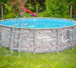 Summer Waves Stahlrahmen Aufstellpool Elite Frame Steinoptik Grau Rund Ø 427x107 Cm -Bestintex Geschaft bce40a7c3bc87b4630e50ce71dd35f8e