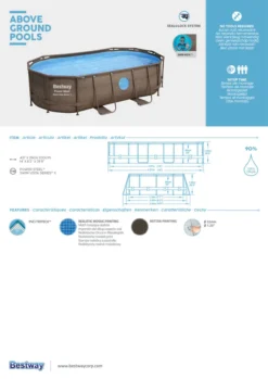 Bestway Power Steel Swim Vista Ovales Schwimmbecken 427 X 250 X 100 Cm -Bestintex Geschaft bd3a40772be56b174ca1caa80b96c738
