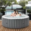 Miweba MSpa Whirlpool Comfort Ottoman C-OM061 - Indoor & Outdoor-Whirlpool - Aufblasbar Mit Rattan Optik - 6 Personen - UV-C Filter - Anti-Frost-System - Verschließbare Poolabdeckung -Bestintex Geschaft bdeb734ed977c59deccd45cc355ca779