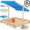 Spielwerk Sandkasten Midi Mit Dach Höhenverstellbar Neigbar 120x120cm Sandkiste Holz Natur UV 50+ Sonnenschutz Abdeckung Sandbox Sandspielzeug Kinder -Bestintex Geschaft be12e9cd6f0117ee2c95057f5106d9e7