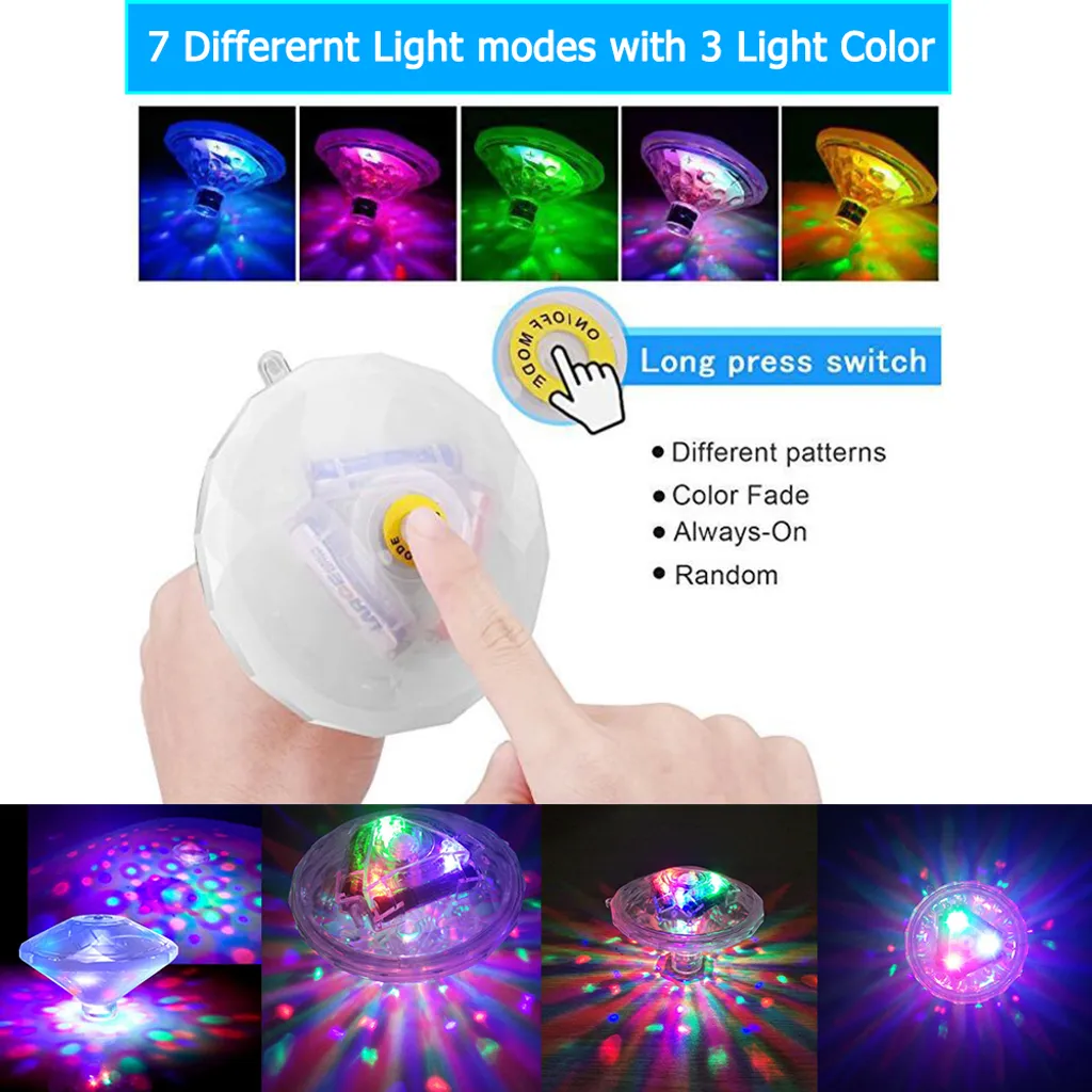 LED Teichlicht Badewannenlicht Bunt Pool Schwimmende Lampe Party Disco Unterwasser Beleuchtung 6 LED Teichlicht Badewannenlicht Bunt Pool Schwimmende Lampe Party Disco Unterwasser Beleuchtung – Bild 4