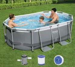 Bestway® Power Steel™ Frame Pool Set Mit Filterpumpe 305 X 200 X 84 Cm, Grau, Oval 36 Bestway® Power Steel™ Frame Pool Set Mit Filterpumpe 305 X 200 X 84 Cm, Grau, Oval -Bestintex Geschaft bf7ade615d0fa628345afd5bfa0d3696