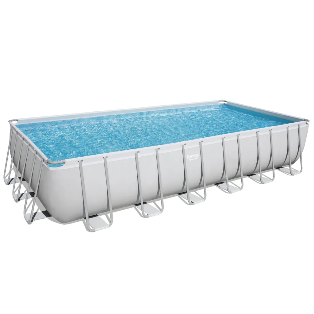 Bestway Power Steel™ Frame Pool Komplett-Set, Eckig, Mit Sandfilteranlage, Sicherheitsleiter & Abdeckplane 732 X 366 X 132 Cm 4 Bestway Power Steel™ Frame Pool Komplett-Set, Eckig, Mit Sandfilteranlage, Sicherheitsleiter & Abdeckplane 732 X 366 X 132 Cm – Bild 2