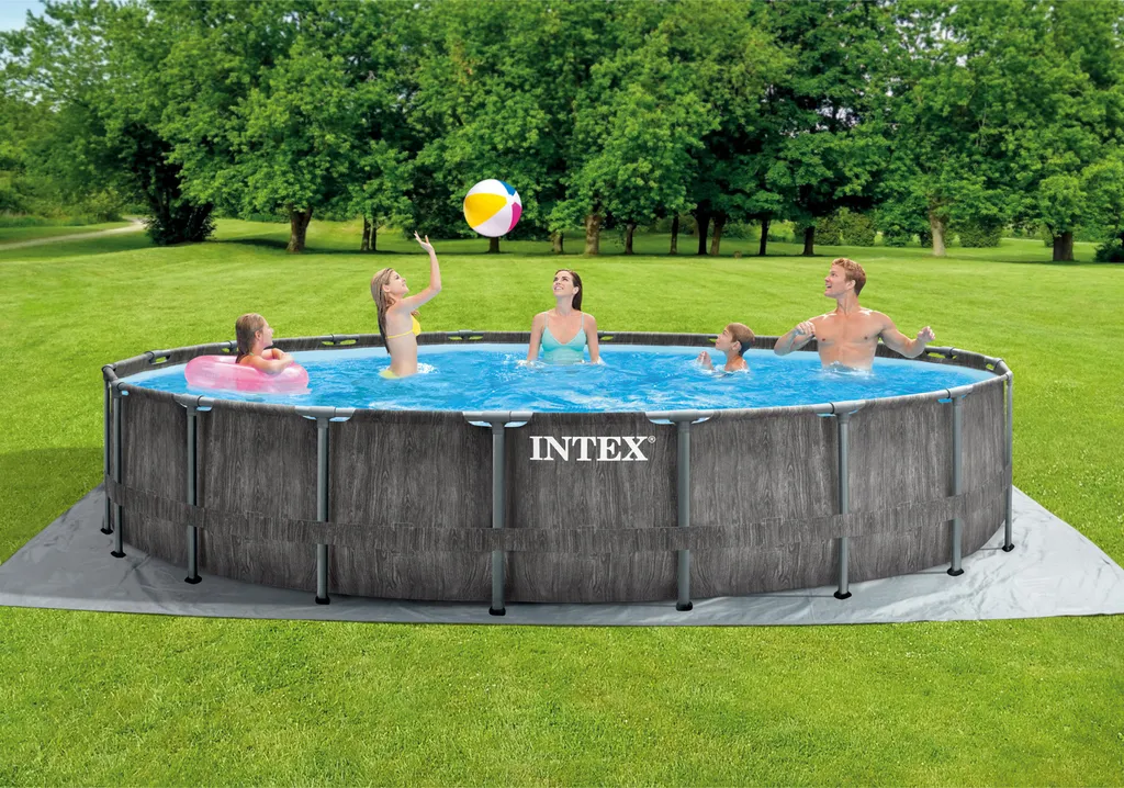 Intex 26744 Rund Aufstellpool Prism Frame Greywood 549x122 CmGestalten: Rund, Maße: 5 - 5,99 M, Filterpumpe: 28636 12 Intex 26744 Rund Aufstellpool Prism Frame Greywood 549x122 CmGestalten: Rund, Maße: 5 - 5,99 M, Filterpumpe: 28636 – Bild 10