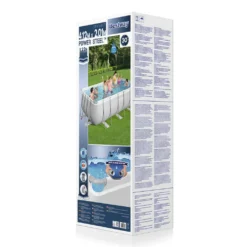 Bestway 56456 Oberirdischer Rechteckiger Pool Power Steel 412x201x122cmHöhe (cm): 122, Breite (cm): 201, Länge (cm): 412, Gestalten: Rechteckig, Maße: 4 - 4,99 M, Filterpumpe: 58383 -Bestintex Geschaft c12b37bfb5381a43c1f6107986275e4e