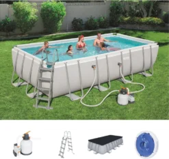Bestway Power Steel Swimmingpool-Set Rechteckig 549x274x122 Cm