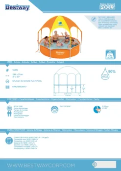 Bestway Splash In Shade Play Pool Schwimmbecken Planschbecken Kinder Baby 56432 -Bestintex Geschaft c196f2ffafc16e9244694102519a0393
