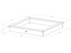 SUNNY Sandkasten Sandy Aus Holz Mit Abdeckplane | Sand Kasten In Schwarz & Weiß Mit Straßenmotiv & Abdeckung Für Kinder | 127 X 127 Cm -Bestintex Geschaft c4b38a8a6f32f7636576e5de87b4f97b