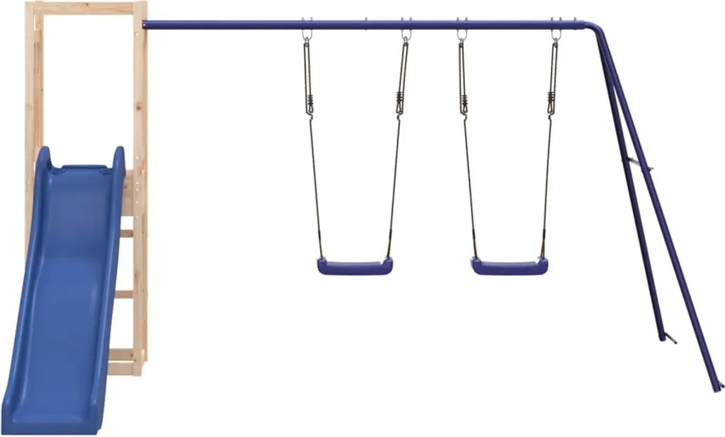 VidaXL Spielturm Mit Rutsche Und Schaukeln Massivholz Kiefer 6 VidaXL Spielturm Mit Rutsche Und Schaukeln Massivholz Kiefer – Bild 4