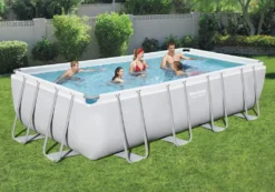 Bestway Power Steelâ„¢ Frame Pool Komplett-Set, Eckig 549x274x122 Cm 56466