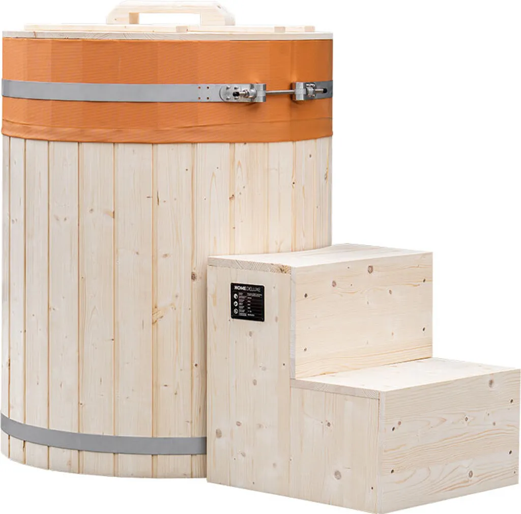 HOME DELUXE - Cold Tub / Badefass (180cm) ARUM - Aus Nordischer Fichte, Mit Integriertem Sitz I Badebottich, Eispool 10 HOME DELUXE - Cold Tub / Badefass (180cm) ARUM - Aus Nordischer Fichte, Mit Integriertem Sitz I Badebottich, Eispool – Bild 8