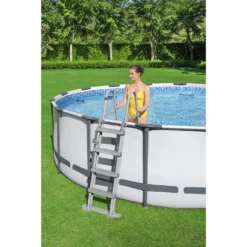 Bestway Steel Pro Max™ Frame Pool Komplett-Set, Rund, 427x122cm, 5612X -Bestintex Geschaft c86cef084ff19a65697a4c9646ef9d6b