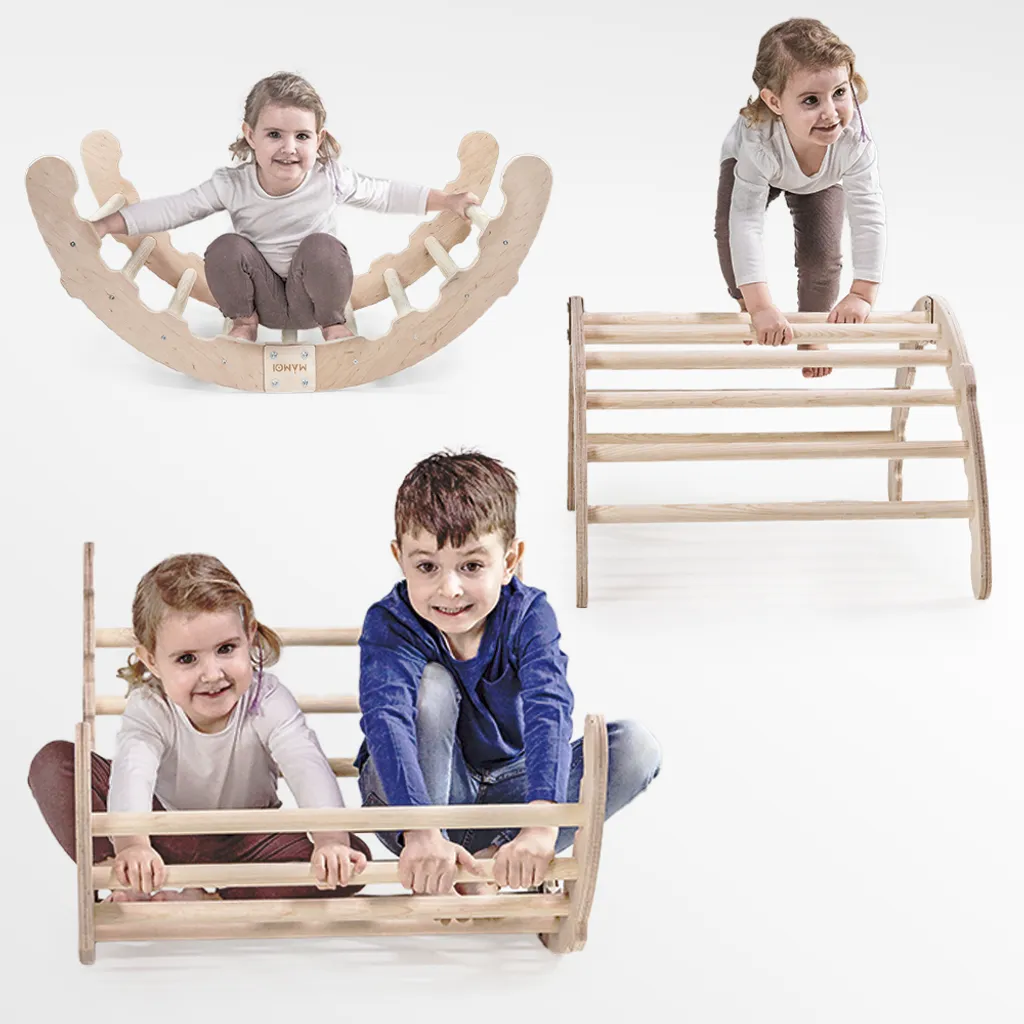 MAMOI® Kletterbogen, Kletterdreieck, Baby Klettern, Regenbogenwippe Aus Holz, Holzbogen Für Kinder, Klettergerüst Indoor Ab 1/2/3 Jahre 9 MAMOI® Kletterbogen, Kletterdreieck, Baby Klettern, Regenbogenwippe Aus Holz, Holzbogen Für Kinder, Klettergerüst Indoor Ab 1/2/3 Jahre – Bild 7