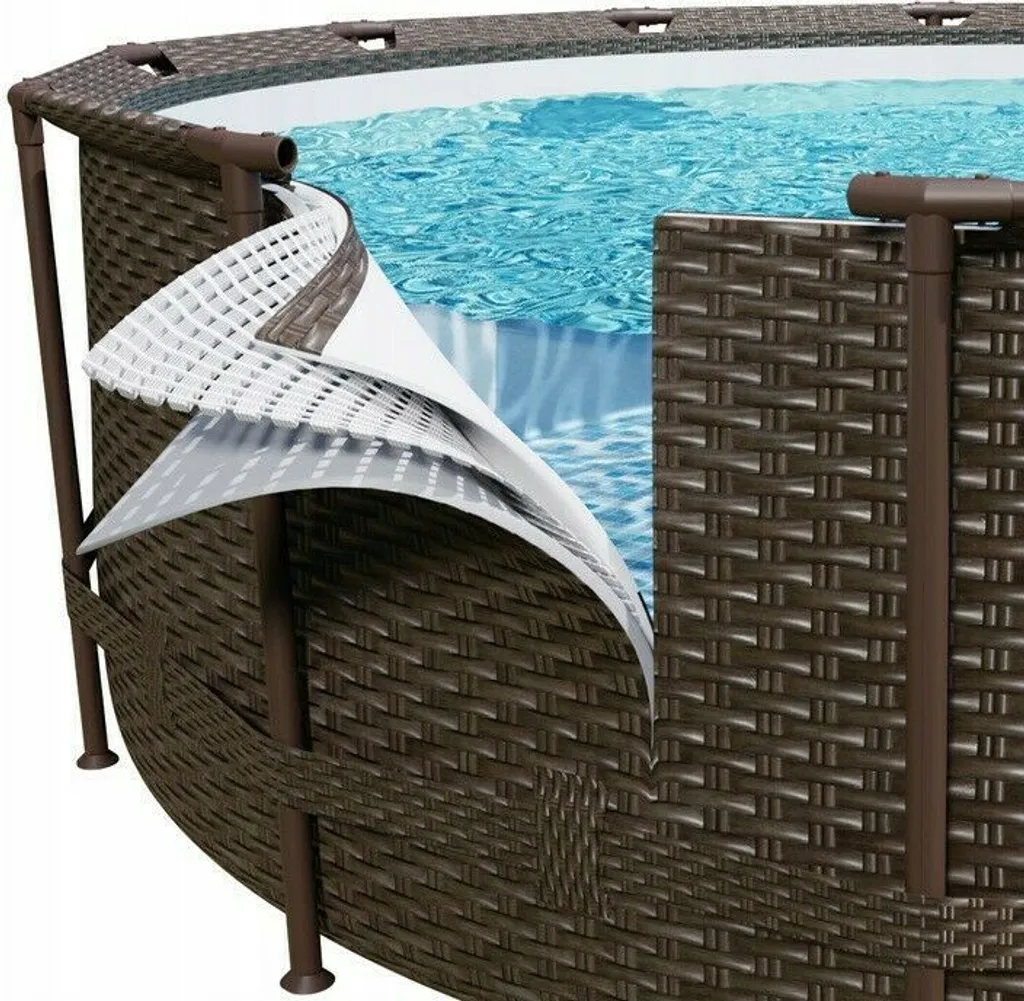 BESTWAY 56709 Steel Pro Max Frame Pool Set Rund Filterpumpe Leiter Braun 366x100 7 BESTWAY 56709 Steel Pro Max Frame Pool Set Rund Filterpumpe Leiter Braun 366x100 – Bild 5