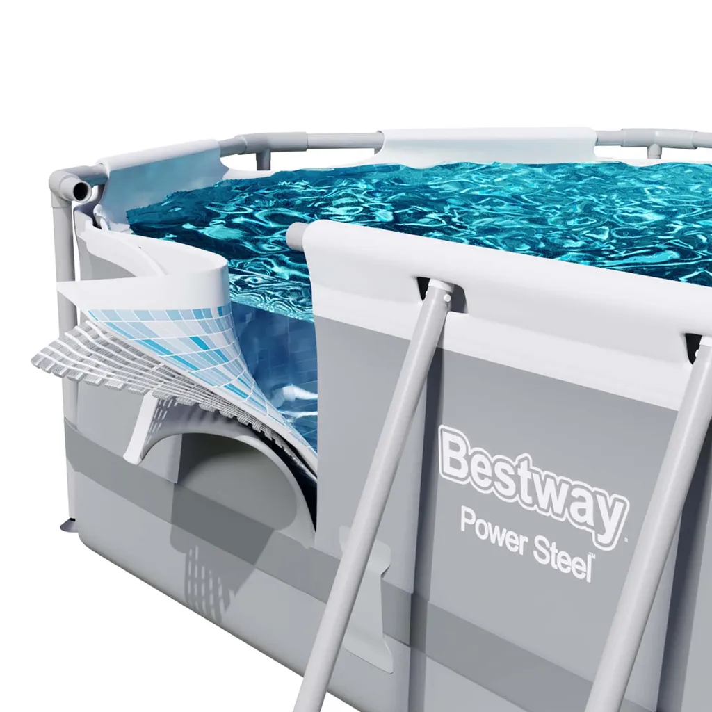 Bestway 5614A Power Steel Ovaler Oberirdischer Pool 305x200x84cmHöhe (cm): 84, Breite (cm): 305, Zusammensetzung: PVC, Länge (cm): 200, Gestalten: Oval, Maße: 3 - 3,99 M, Filterpumpe: 58381 10 Bestway 5614A Power Steel Ovaler Oberirdischer Pool 305x200x84cmHöhe (cm): 84, Breite (cm): 305, Zusammensetzung: PVC, Länge (cm): 200, Gestalten: Oval, Maße: 3 - 3,99 M, Filterpumpe: 58381 – Bild 8